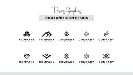 Abstract Geometric Logo Icon Collection
