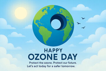 A vibrant earth illustration celebrates international ozone day with a hopeful message for our planet s future