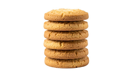 Stack of Six Golden Biscuits cookie baked