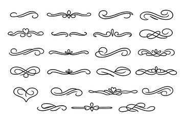 Obraz premium Decorative Flourish Elements Set