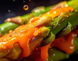 Contaminated asparagus shows orange fluid, indicating PCB pollution in Gelderland