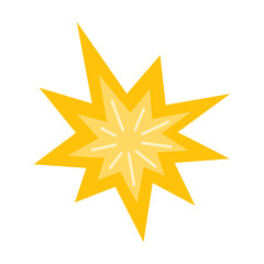 Illustration of a star, flash of light, design element