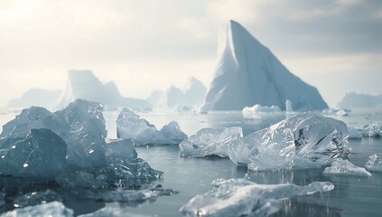 Majestic iceberg in calm waters