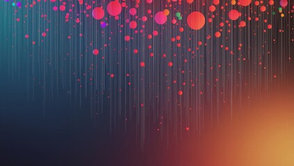 Vibrant digital rain