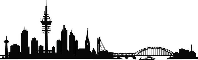 Obraz premium Skyline Hamburg Vector
