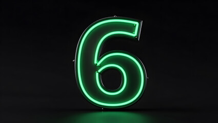 A Neon Number Six