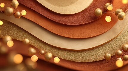 A vibrant and festive abstract design featuring layered paper and golden lights for a celebratory atmosphere during the lunar year.