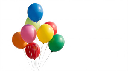 Vibrant balloons in various colors floating freely