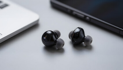 Wireless Earbuds on a Desk
