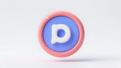 Pink and Blue Circle Icon