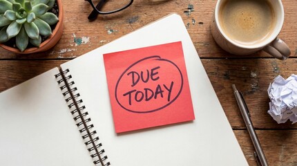 Due today deadline reminder urgent task completion notice emphasizing immediate action required timely submission preventing late penalties ensuring accountability responsibility fulfillment
