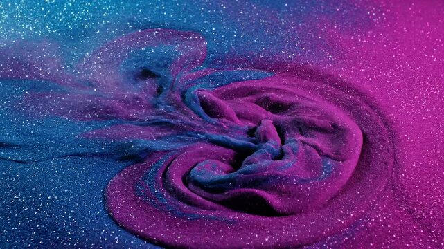 Colorful abstract artwork of a glowing purple snake swirling through a galaxy of light and waves