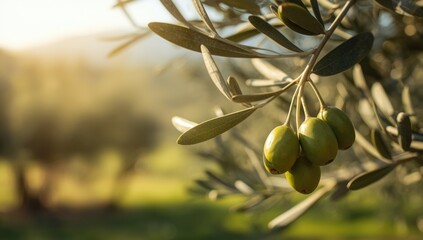 Olives on the branch food, emphasizing raw produce and sustainable agriculture, Earth Day