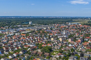 Blick &uuml;ber die Lech-Ebene rund um Kissing im Kreis Aichach-Friedberg