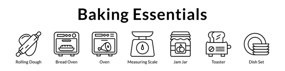 Fototapeta premium Baking Essentials Guide with Bread Making Pastry Techniques Homemade Desserts and Complete Baking Recipes