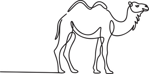 Fototapeta premium a-minimalist-line-drawing-of-a-camel-in-_RbFMErWfSFqDXD0JHDkQFg_tlM2gYMHS-G0psNOX6XU0w_traced