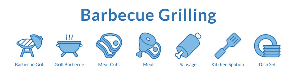 Obraz premium Barbecue Grilling Guide with Premium Meats Grilling Techniques BBQ Tips and Perfect Summer Cookout Recipes