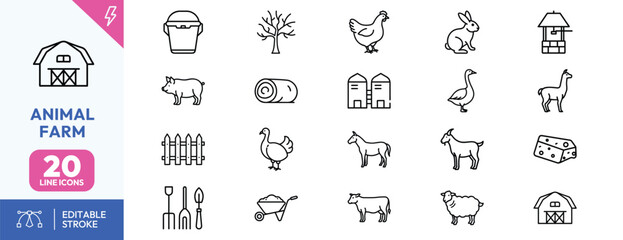 Farm Animals and Icons Collection