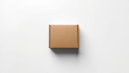 Cardboard box on white background, serving as a container for transportation and handling efficiency, World Packaging Day