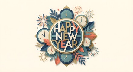 Art Happy New Year template