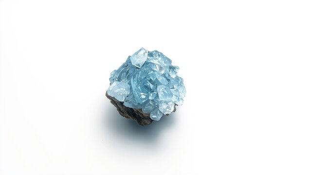 Macro view of sky blue celestine mineral showing crystalline textures, suitable for educational displays and mineral enthusiasts, Earth Day