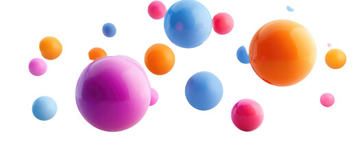 Abstract design of colorful spheres