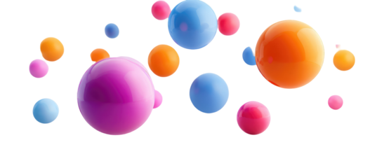 Abstract design of colorful spheres
