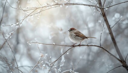 Close up of a charming bird perched on a tree branch, highlighting wildlife observation for conservation awareness