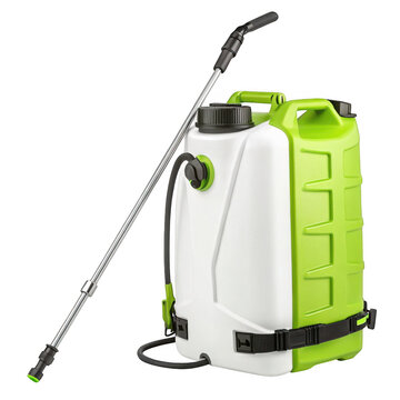 3d backpack sprayer for gardening and agriculture isolated on transparent background