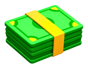 PNG Money cash finance icon 3d illustration on transparent background