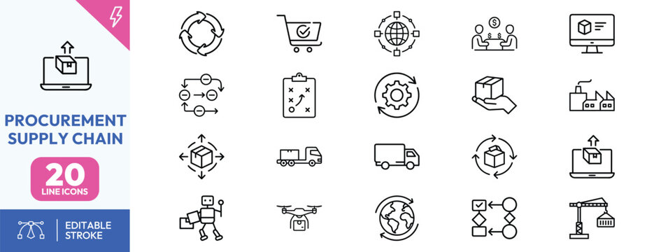 Procurement Supply Chain Icons