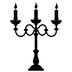 candelabra vector on white background