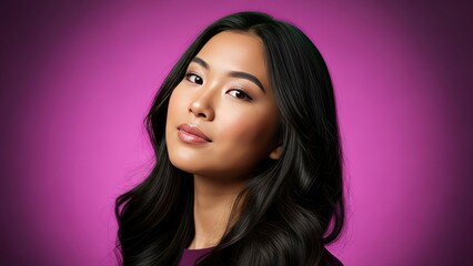 Beautiful Asian woman portrait in studio