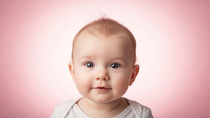 Adorable baby with a little smirk portrait