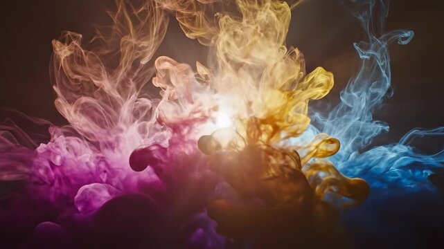 Vibrant volumetric light field generating deep subsurface scattering effects with slow moving plumes of rich color and ethereal organic illumination design, dynamic, illumination