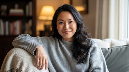 Woman relaxing at home