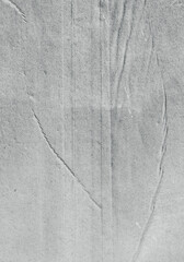 Wet white paper texture overlay on transparent background