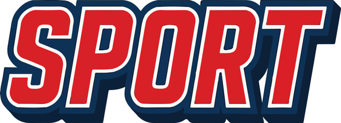 Sport text vector transparent