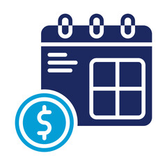 desktop calendar icon vector