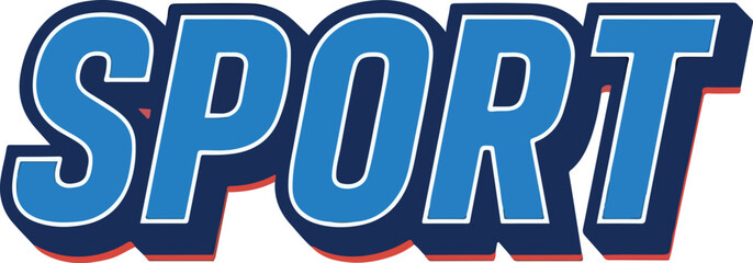 Sport text vector transparent