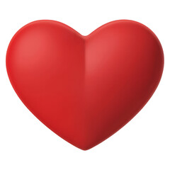 Red Heart Shape on White Background symbol love