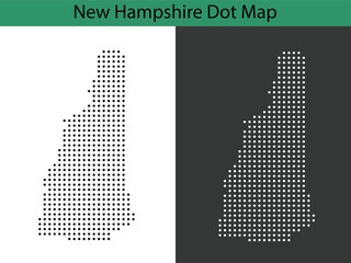 New Hampshire dot maps vector in the USA
