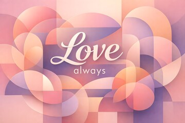 Abstract hearts conveying love