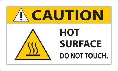Caution Hot Surface Symbol Sign Vector Illustration art