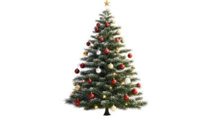 A large Christmas tree with many ornaments on it