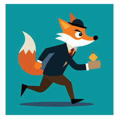 cartoon character running