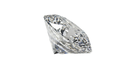 Brilliant cut diamond sparkling with facets and clarity.