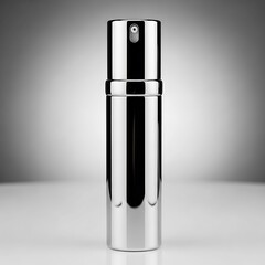 Silver Cosmetic Bottle.