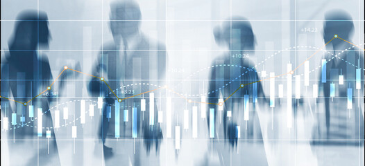 Financial growth indicators with positive trends showing values growth