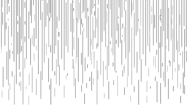 Thin vertical lines descend on a white background, creating a textured pattern.